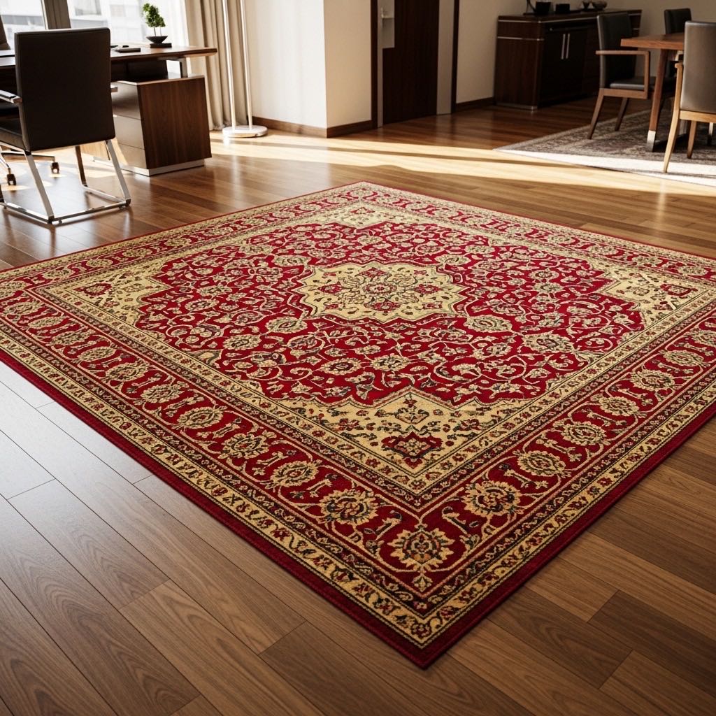Oriental rug in professional office